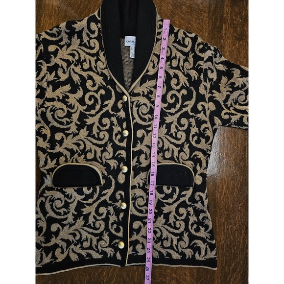 Vintage Casual Corner‎ Sweater Womens Medium Knit Button Jacket Wool 90s - Picture 5 of 7